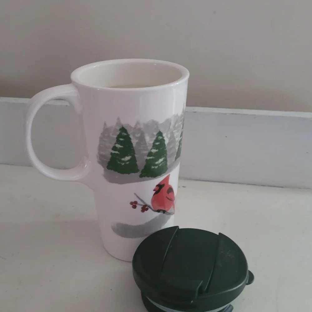Cypress Winter Cardinal Travel Mug - Picture 7 of 10